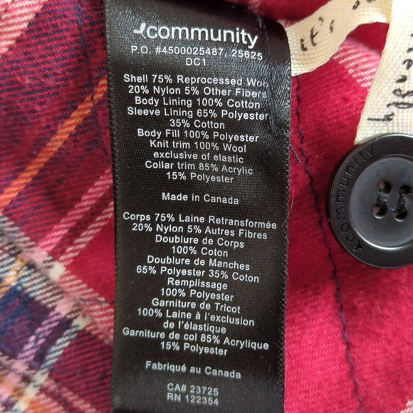 Aritzia Community Black Wool Winter Coat with Faux Fur Collar XS - Picture 16 of 16